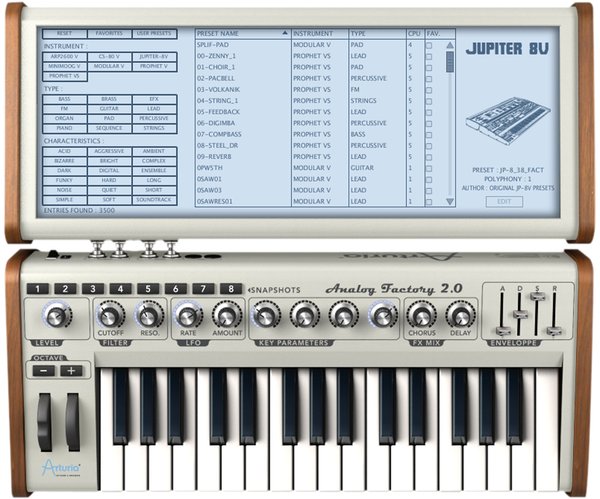 arturia analog session analog factory alex picciafuochi alessandro moog arp 2600 yamaha cs 80 prophet 5 prophet vs roland jupiter 8