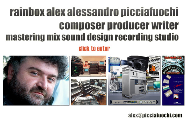 picciafuochi alex picciafuochi alessandro picciafuochi rainbox axel-alex transverb haboo alexmidi farfa kitikonti belmonte zappala coccoluto house electro minimal techno trance music mastering mix sound design composer producer writer